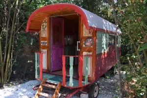 Image of Charming caravan in a green setting near the beach
