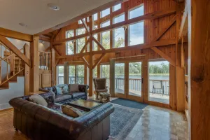 Image of Custom Waterfront Lodge, 4 bed, 4 Bath, Sleeps 12!