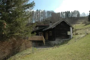 Image of Our holiday home is built in logcabin style. 