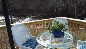 Image of Private Waterfront property with Mountains surrounding the Loft on the Doe River