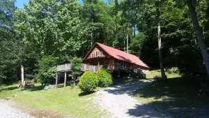 Image of Paradise Cabin at Pardise in the Woods overlooking the Buckhannon River