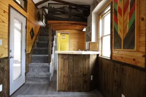 Image of Secluded Wooded Charmant Chalet  \"Theme\"  Tiny Home - Off Grid