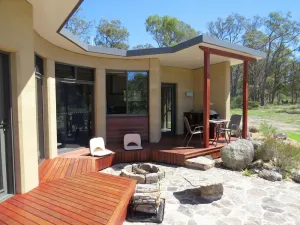 Image of Secluded, luxury Rammed Earth Cabin