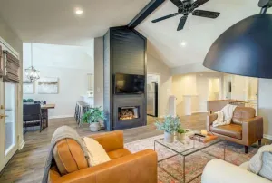 Image of Mid-Century flair w\/ HOT TUB by the lake!