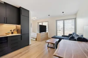 Image of Modern Studio Near Cloche d'Or w\/ Kitchen & WiFi