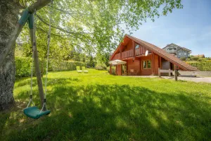 Image of New stylish chalet made in wood in the mountain