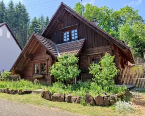 Image of Wooden house Log house in the Hunsrück Hochwald