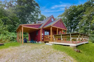 Image of Beautiful hilltop home with deck & view of Penobscot Bay - near festivals & more
