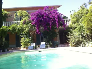 Image of Provencal house with pool near beach in the south of France