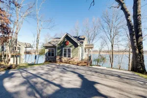 Image of The Love Shack - Waterside Cottage #1 with a DOCK on Tims Ford Lake at Twin Creeks Marina & Resort