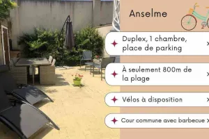 Image of Anselme, F2 duplex avec cour commune et proche de la mer ,2