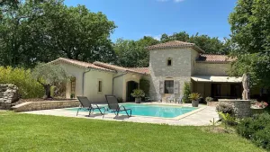 Image of Stone house with swimming pool