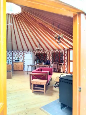 Image of Eagle Yurt at Wilderness Wind, Ely, MN with 3 bedrooms and full kitchen