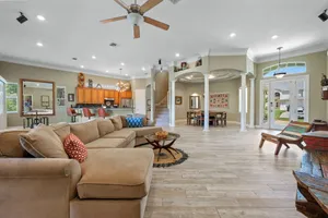 Image of Merritt Island Escape Tropical Paradise 2 Story Fun Fire Pit