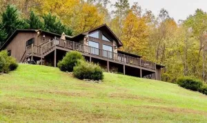 Image of Secluded Mountain Top Cabin | Fire Pit | Fireplace
