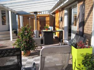 Image of Atrium holiday home in the green for \"two\", glass gable, glass terrace, Weserbergland