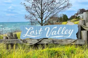 Image of Stunning Lake Michigan Home\/Montague MI \/Directly on Water\/Low Bluff\/Great Views