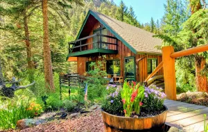 Image of River Front Cabin with Fish Pond