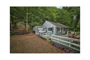 Image of Hocking Hills Cottage Nestled in Rock Formations