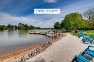 Image of Lake Norman Escape by SoCharm | Hot Tub, Games, and Private Beach