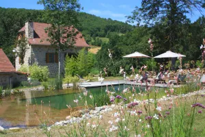 Image of Quercy cottage, contemporary charm, great comfort, garden with natural swimming pool