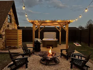 Image of The Rock A-Frame - Modern, Private Patio, Location
