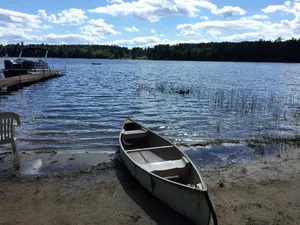 Image of Lakeside cottage with boats, grill, firepit, pet and Kid Friendly