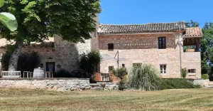 Image of Beautiful white stone gîte in a character property with swimming pool