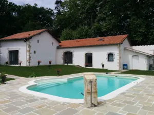 Image of House in Bayonne with swimming pool in wooded park