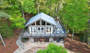 Image of Private Mountain Treehouse w\/ King Bed & Lake Rabun Views