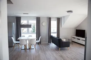 Image of Modern new-build apartment with 35 sqm roof terrace + fireplace