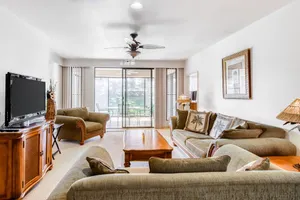 Image of Golf course-front, ground-floor condo w\/private lanai, shared hot tub, pool, A\/C