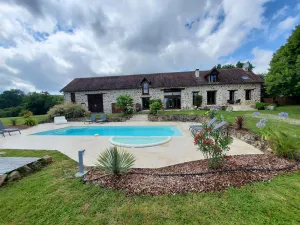Image of BEAUTIFUL STONE FARMHOUSE WITH PRIVATE HEATED POOL.