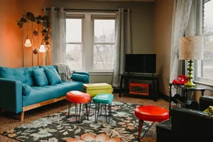Image of Revisioned Mid-Century Modern Getaway On the Water Near Galena