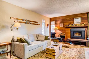 Image of Mountain-view studio with pool, hot tub, fireplace, grill & washer\/dryer