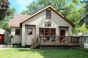 Image of Restored home on the south shore, offering a nice view from across\nthe street.