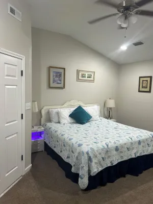 Image of Private King Room with outdoor entrance, deck, and private bathroom.