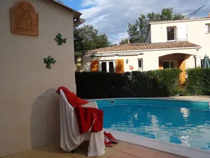 Image of Comfortable cottage with pool, landscaped garden, scrubland and Pic Saint Loup