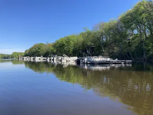 Image of Marina getaway located on the back sloughs of the mighty Mississippi.