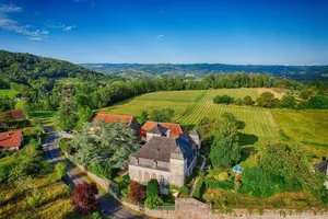 Image of Cottage in the park of an 18th-century Manor. Magnificent view of the vineyards.