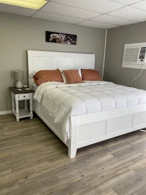 Image of Cozy Studio Apartment with Fireplace