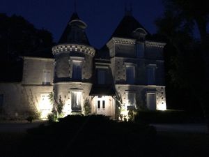 Image of Castle in Dordogne in the land of truffles. Park, heated pool
