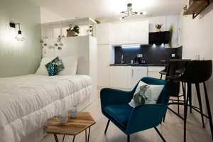Image of La Suite Saint Georges - Beau studio cosy et design à 5 mn métro Vieux Lyon