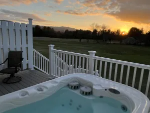 Image of Hot Tub At Sunset View Farm (2 adults and 3 kids)