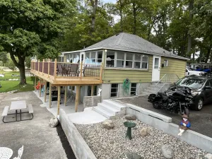 Image of Fully furnished cabin overlooking scenic Wabasis Lake