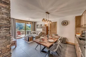 Image of Ground floor, view village, terrace, tv, ski locker, 55m², Champagny-en-Vanoise