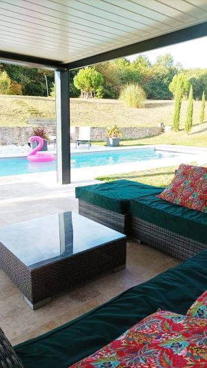 Image of Longère (farmhouse) with large heated swimming pool, gym, billiards, fibreglass in the countryside