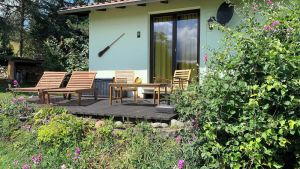 Image of Vacation home \"Am Hermannstein\" with panoramic view and garden. Vacation with a dog.