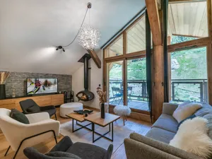 Image of Penthouse neuf avec balcon Sud, proche piste, cheminée, parking, WIFI - FR-1-563-155
