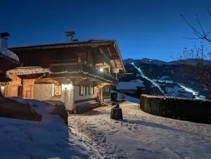 Image of Alpine chalet with its own garden
